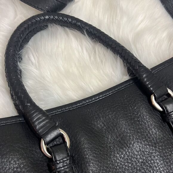 Cole Haan Black Leather messenger bag B28 - Picture 4 of 10